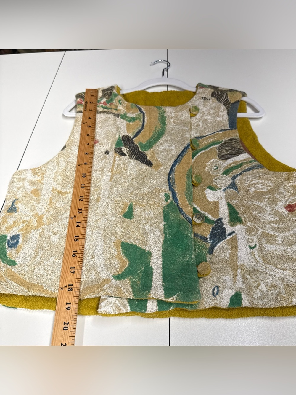 CONP Citizen Of No Place Unisex Sz L Mural Painted Waistcoat Vest Art To Wear - Picture 10 of 16